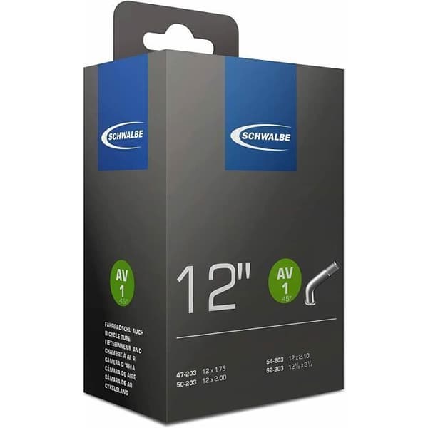 Schwalbe Innerslang - 12 x 1,75/2,10 - Bilventil 45° vinklad - Svart