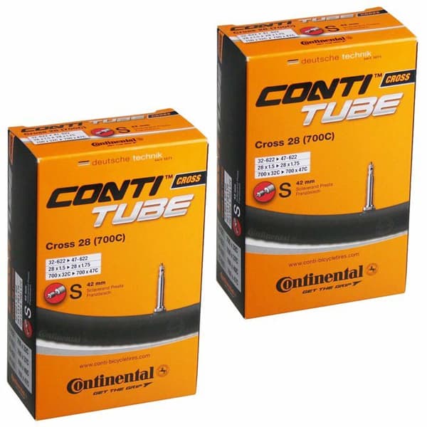 Continental - TUBE 700X32-47P CROSS28X2 - 181941 Unisex innerslangspaket, svart, 700 x 32-47c