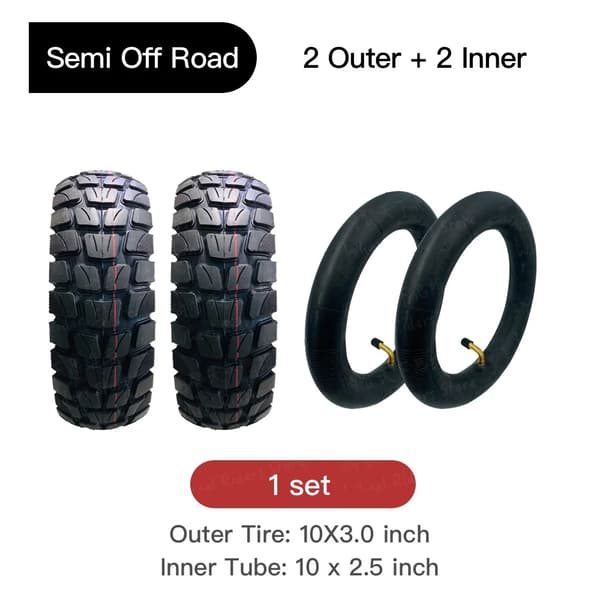 10 tuuman maastoajorenkaat, 10 x 3,0 tuumaa, kestäviä sisärenkaita,1 Set Puoli Rengasta