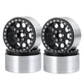 Pikkukuva 1 / 2: Alumiiniset Beadlock-vanteet, 22 tuuman koko, yhteensopivat Axial Wraith 90048:n kanssa., Musta 4 kpl