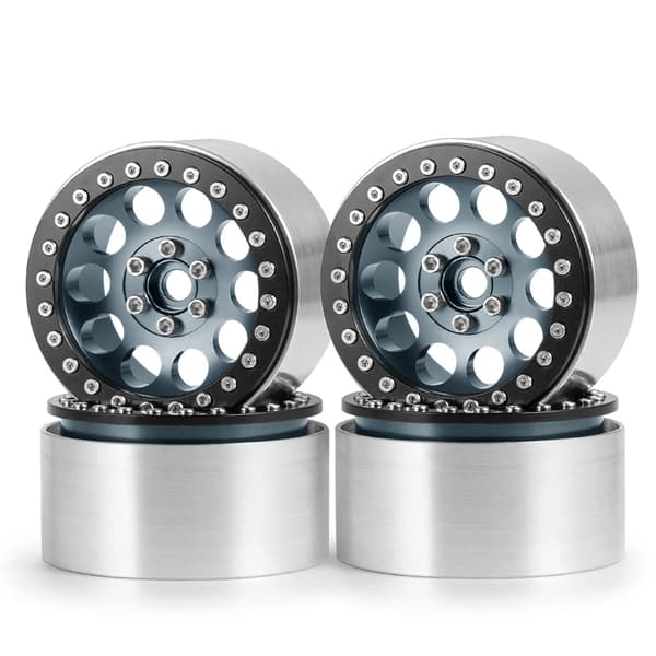 Alumiiniset Beadlock-vanteet, 22 tuuman koko, yhteensopivat Axial Wraith 90048:n kanssa., Titanium 4 kpl