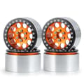 Pikkukuva 2 / 2: Alumiiniset Beadlock-vanteet, 22 tuuman koko, yhteensopivat Axial Wraith 90048:n kanssa., Oranssi 4 kpl