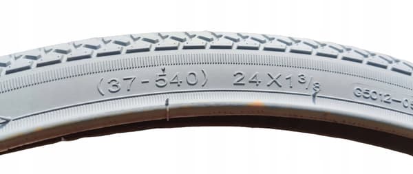 RULLSTOLSDÄCK GRÅTT 24x1 3/8 37-540