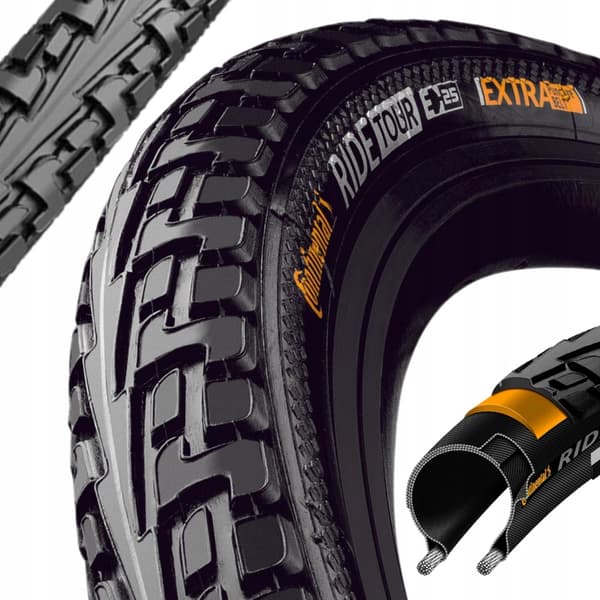 Däck 26 x 1.75 Continental Ride Tour 47-559 Svart