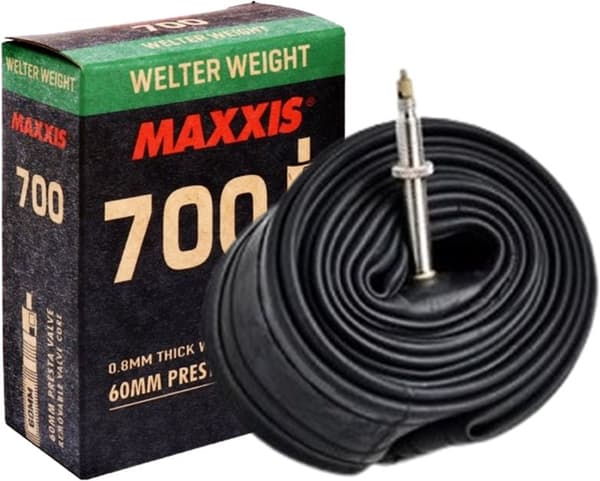 Cykelslangar 700x33/50C FV 60mm Presta Maxxis Weltervikt 0.90mm