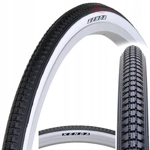 CYKELDÆK 27 x 1 1/4 KENDA 32-630 HVID SIDE