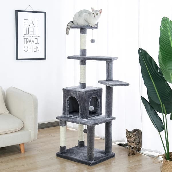 Katt Träd Hus Torn Lägenhet, Klöspelare, Inomhus Kattunge Hopp Leksak