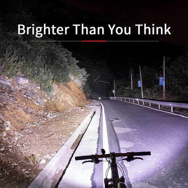 400 lumen 2000mAh 200m 4-läge uppladdningsbar cykel LED-strålkastare, +7-färg bakljus