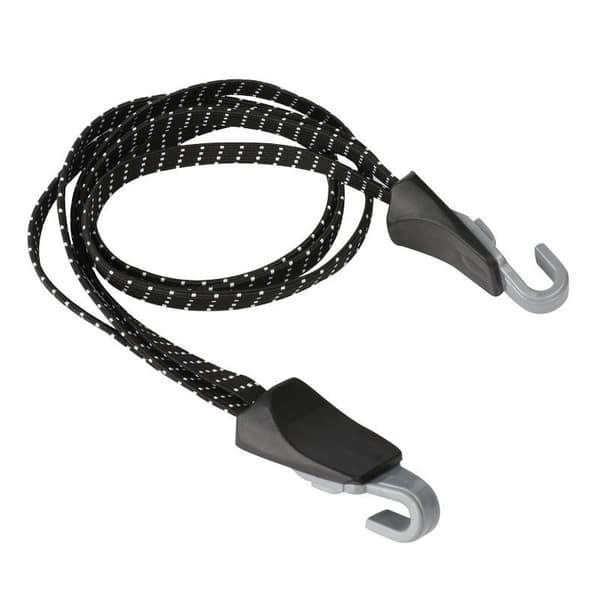 INF Bungee snor med stålkrog Sort
