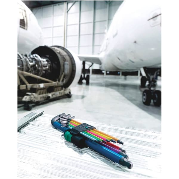 Wera 950/9 Hex-plus Hf 1 L-key Set Flerfarvet