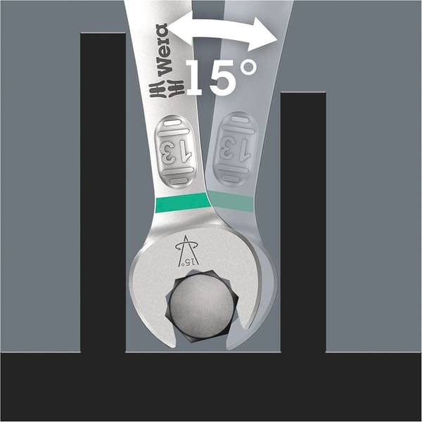 Wera 6003 Joker 11 Set 1 Ring Spanner Set Grå