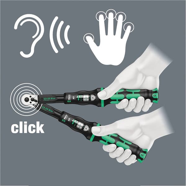 Wera Click-torque C3 Torque Wrench 40-200nm Grøn,Sort