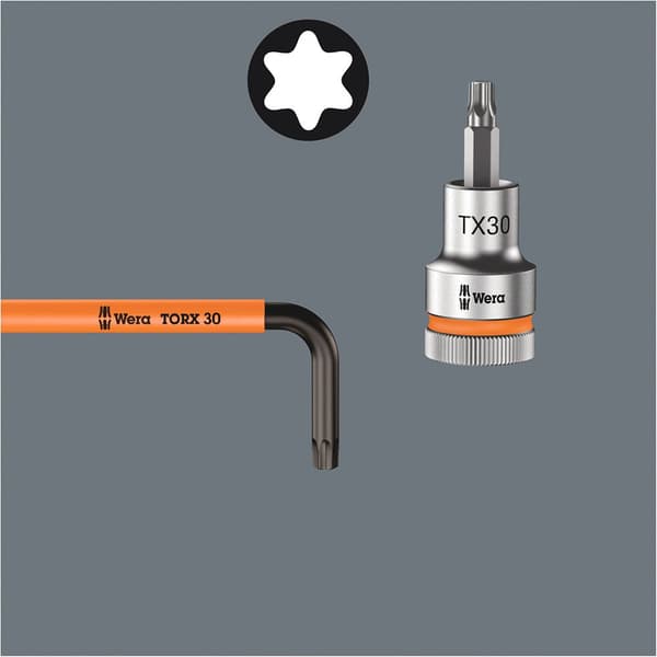 Wera 967/9 Tx Xl Hf 1 L-key Set Flerfarvet
