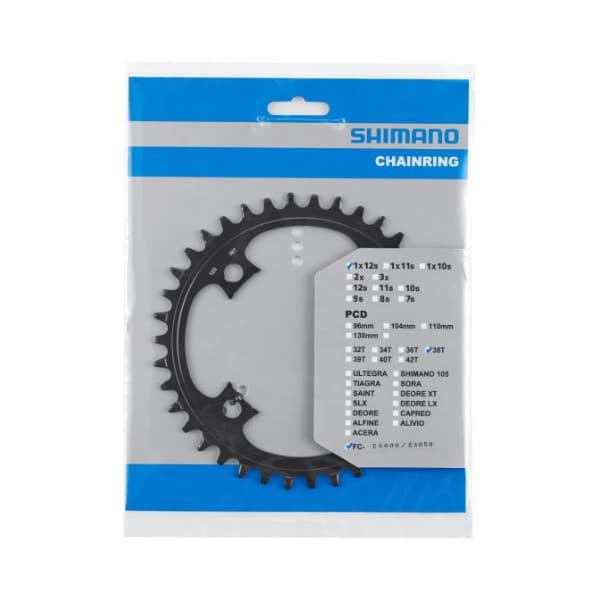 Shimano 38T -eturatas, BCD 104 mm, 12-v