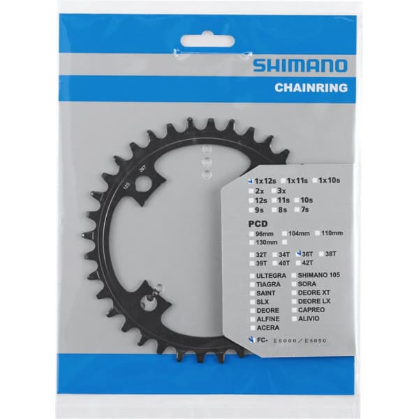 Shimano 36T -framdrev, BCD 104 mm, 12-v