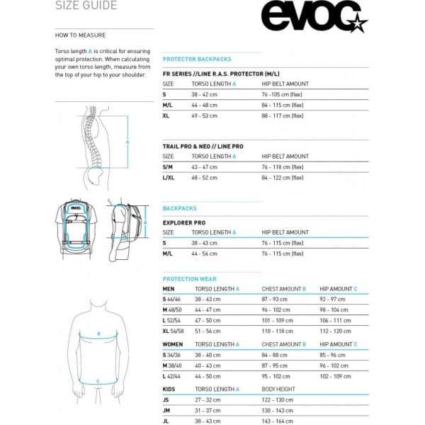 Evoc TRAIL PRO 16 -ryggsäck L/XL, svart
