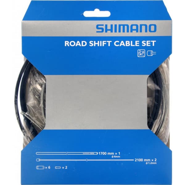 Shimano Road/MTB gear cable set, sort