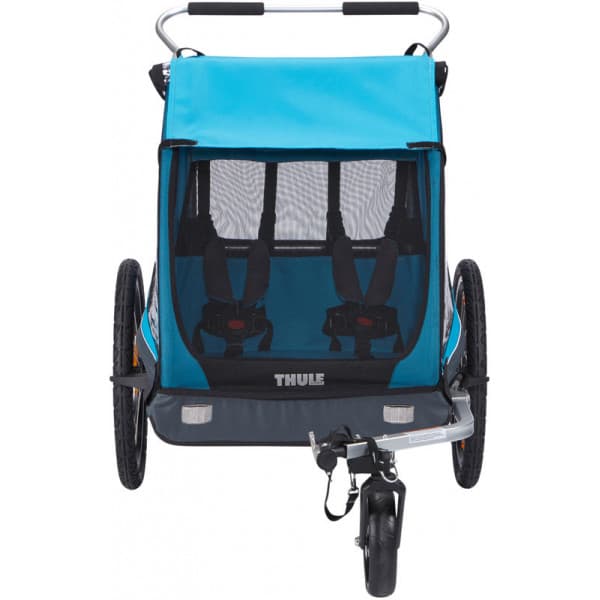 Thule Coaster XT -tosæde børnecykelvogn, blå