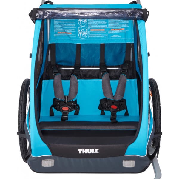 Thule Coaster XT -tosæde børnecykelvogn, blå