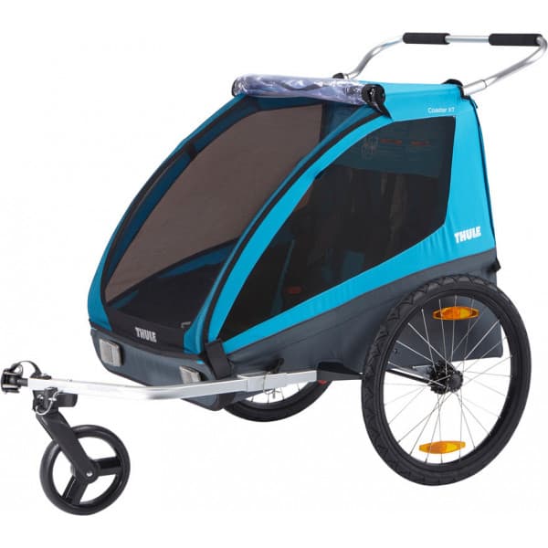Thule Coaster XT -tosæde børnecykelvogn, blå