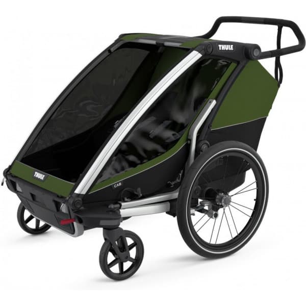 Thule Chariot Cab 2 -lastenkuljetuskärry, vihreä