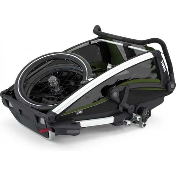 Thule Chariot Cab 2 -lastenkuljetuskärry, vihreä
