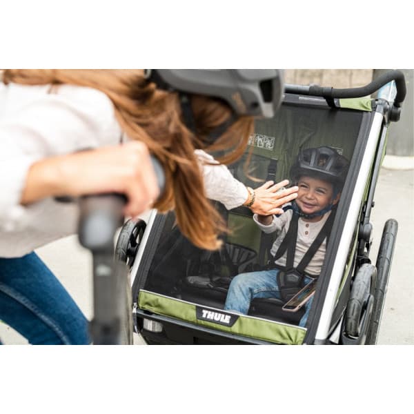Thule Chariot Cab 2 -lastenkuljetuskärry, vihreä