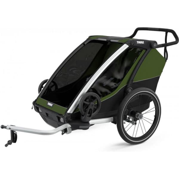 Thule Chariot Cab 2 -lastenkuljetuskärry, vihreä