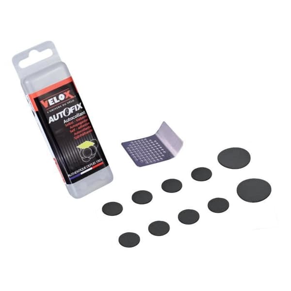 VELOX däckreparationssats - 8x15 och 2x25 klistermärken - Svart - Vuxen - Fritidscykling