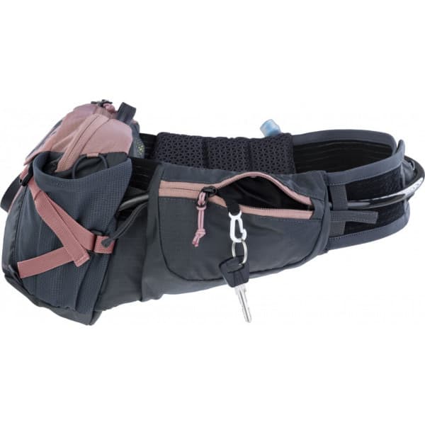 Evoc HIP PACK PRO 3 vyölaukku 1,5 l juomarakolla, pinkki/harmaa