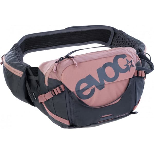 Evoc HIP PACK PRO 3 vyölaukku 1,5 l juomarakolla, pinkki/harmaa