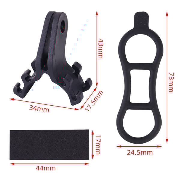 Cykelnummerplåtshållare & Ficklampsfäste Set 0