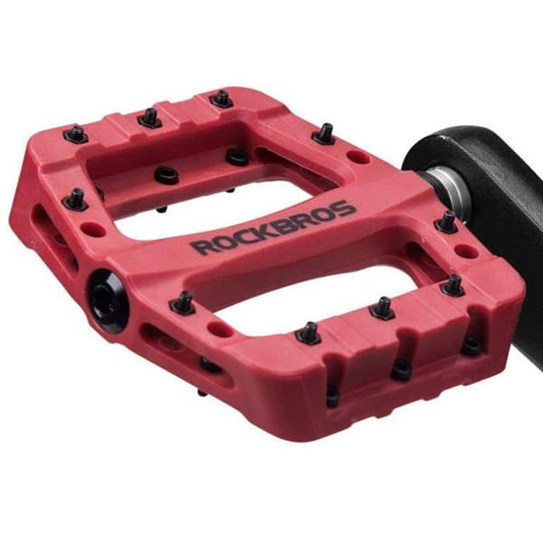Sykkelpedaler, plattform, nylon Rockbros 2017-12CRD (rød)