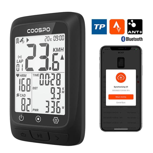 Cykeldator Coospo BC107 kompatibel med z: Strava, Trainingpeaks etc.