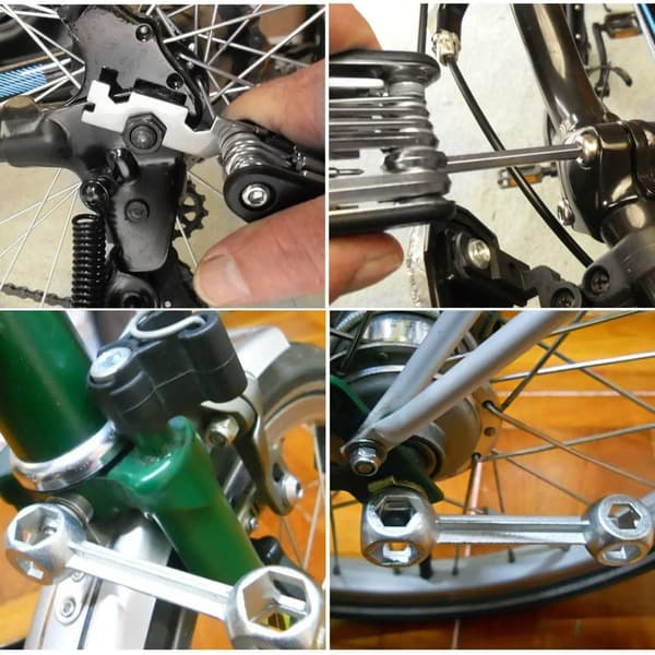ROXAR MT-16 cykelreparationssats i ett 16-i-1 fodral