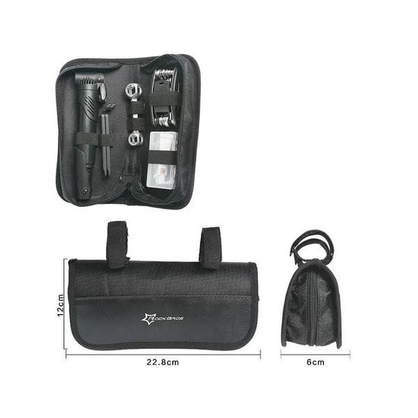 ROCKBROS cykelverktygssats, verktygssats, organisatör, pump (GJ9816)