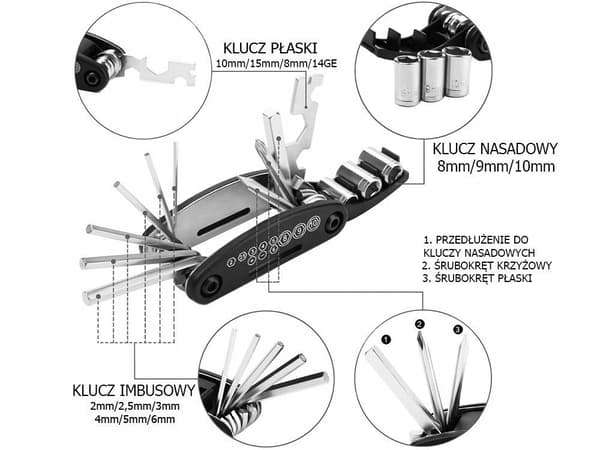 CYKELVERKTYGNYCKELSET MULTITOOL 16in1