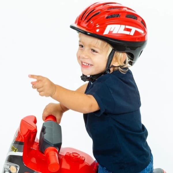 MOLTO sporthjälm för barn - Röd - PVC-skal och absorberande EPS-skumfoder - Storlek S 48-52cm