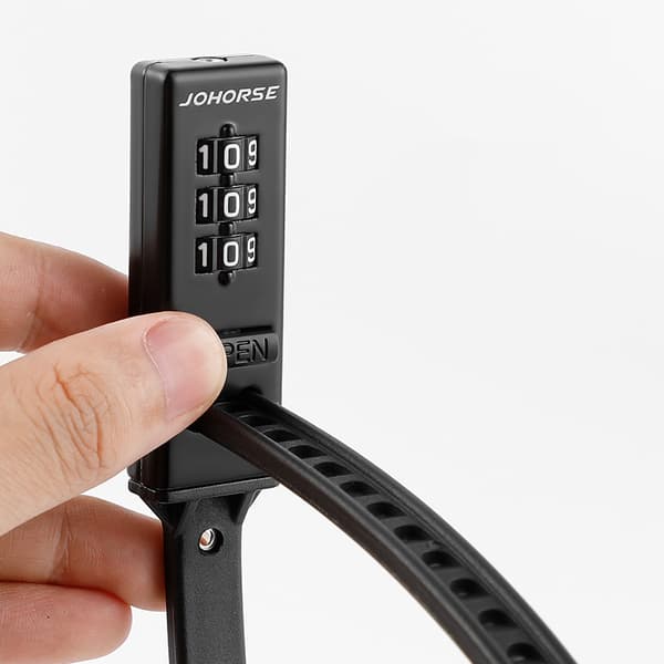 INF Sykkellås med kabel, nullstillbar kombinasjonslås