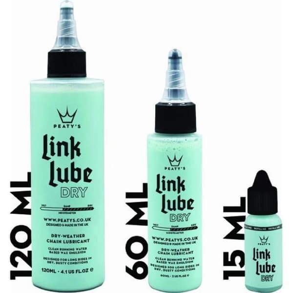 Peaty's Link Lube torrt smörjmedel - grön/svart - 120 ml