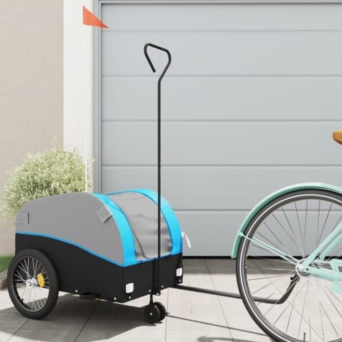 Cykelvagn svart och blå 30 kg järn