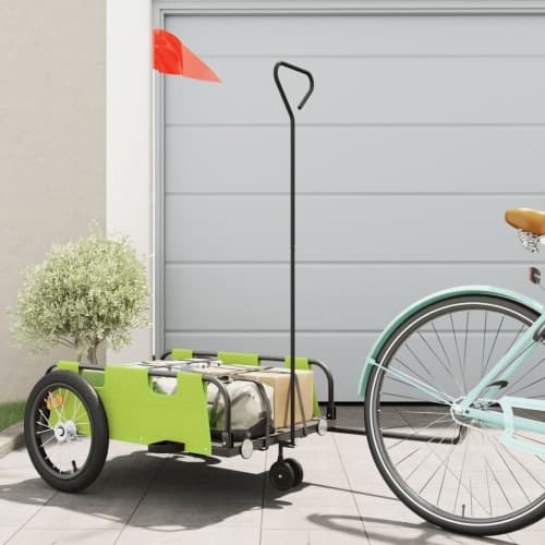 Cykelvagn grön oxfordtyg och järn