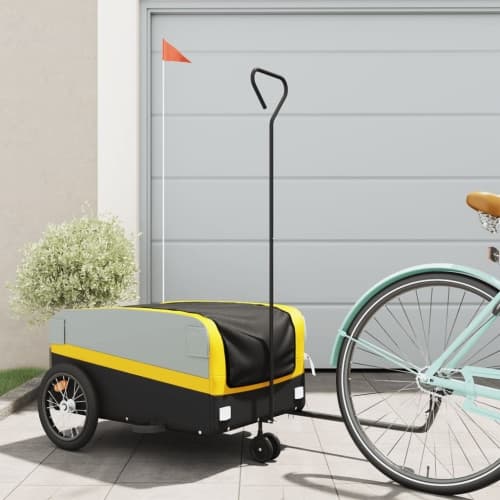Cykelvagn svart och gul 45 kg järn