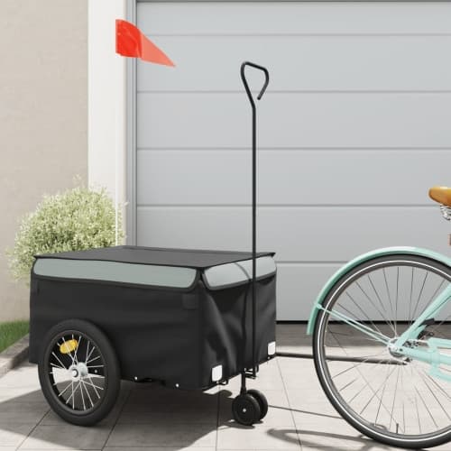 Cykelvagn svart och grå 45 kg järn