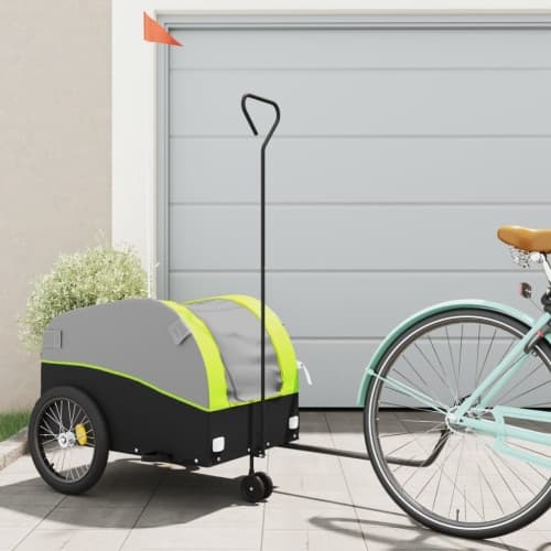 Cykelvagn svart och grön 45 kg järn