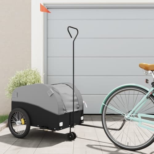Cykelvagn svart och grå 45 kg järn