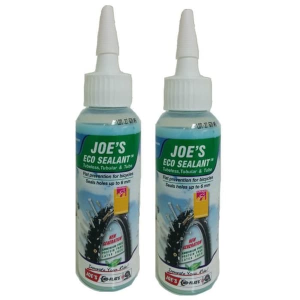 NO FLATS JOE'S ECO Pack om 2 ANTI PUNCTURE PREVENTIVE 125 ml x 2 cykel, underhåll av mountainbike däck