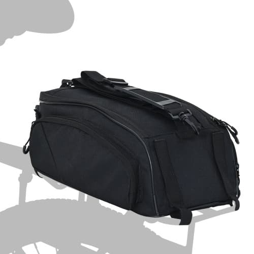 cykelväska för pannierställ 12 L Svart 38x21x16 cm