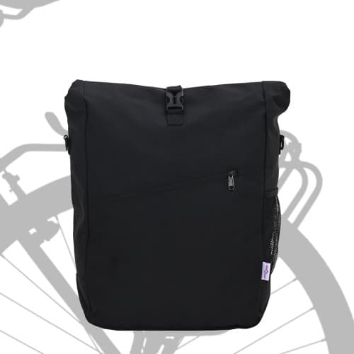 cykelväska för pannier hållare 25 L svart 33x16x48 cm