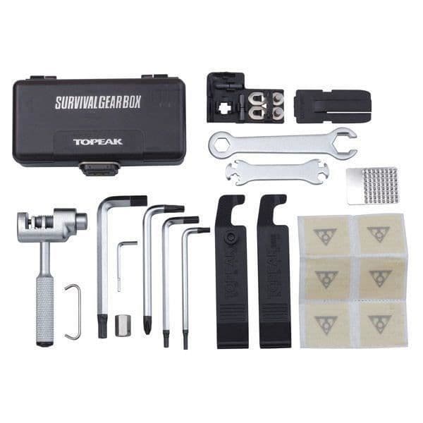 Survival verktygslåda - TOPEAK - Paket med 23 verktyg - Insexnycklar, Torx, kedjekrok, skruvmejsel